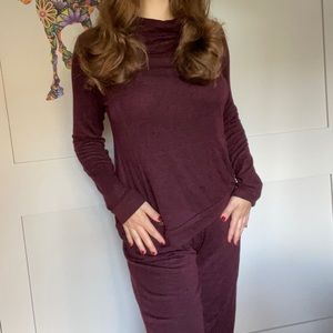 Nicole Miller burgundy pj set